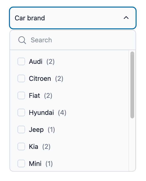 The Advanced Select Filter.