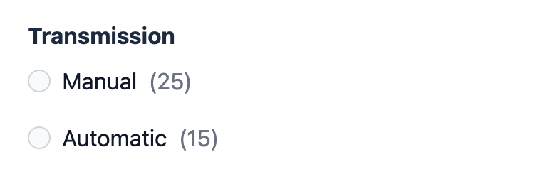 The Radio Filter example.